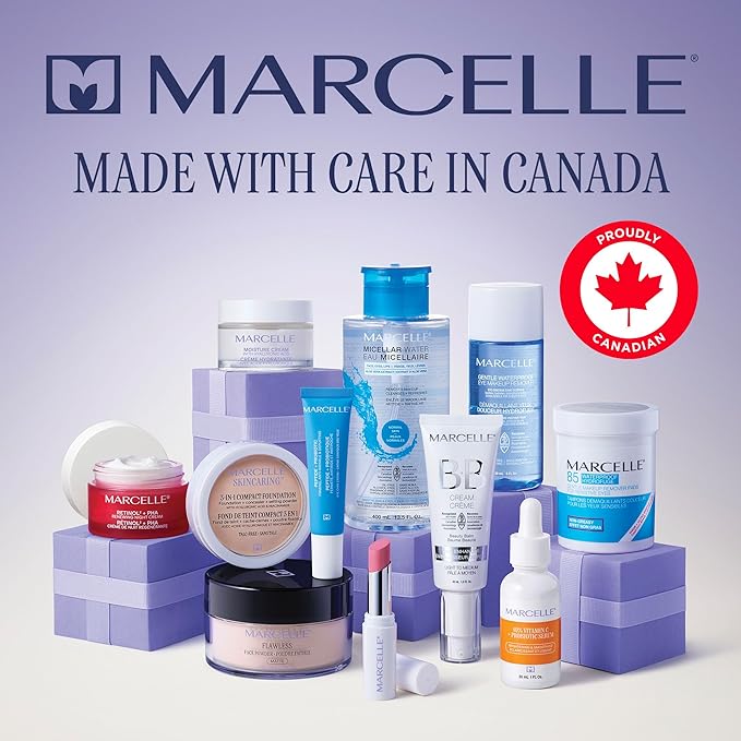 Marcelle Micellar Water, Dry Skin, Makeup Remover, Hyaluronic Acid, Sensitive Skin and Eyes, Oil-Free, Alcohol-Free, Fragrance-Free, Hypoallergenic, Cruelty-Free, 13.5 Fl. Oz.