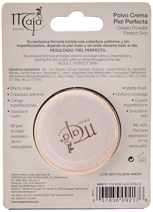 Maja MJ-34211 Brown Matte Face Powder, 0.5 Ounce, New