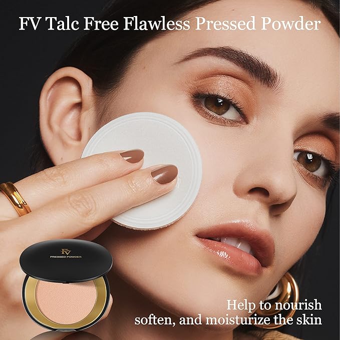 FV Translucent Pressed Powder, Oil-Control Talc-Free and Long-Lasting Matte Finish Face Powder, Medium Coverage for Light to Tan Skin, 0.28 Oz, Translucent
