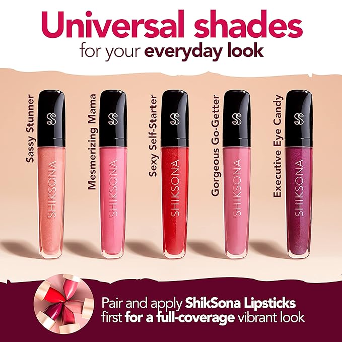 High Shine Lip Gloss | Hydrating, Vegan, High Pigment, Non-Sticky Lipgloss in a Timeless, Universal Color | Sexy Self-Starter (Candy Apple Red)
