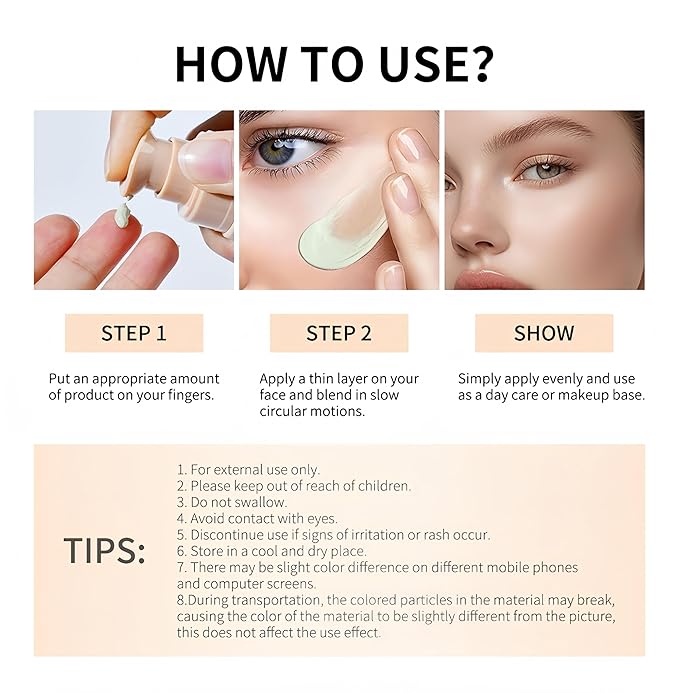 MAEPEOR Color Changing Foundation 4 Colors Lightweight Non-Greasy Hydrating Color Correcting CC Cream with Centella, Skin Corrector Foundation for Dull Skin Tone (02 Purple)