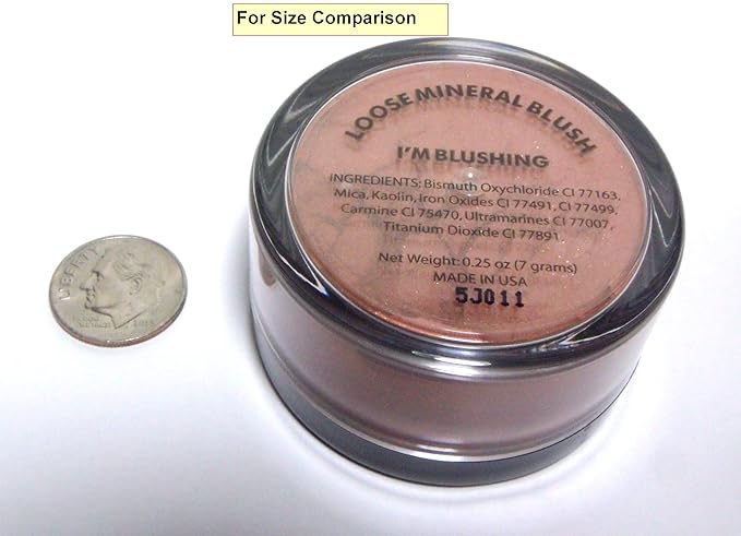 Pink Brown Shade Loose Mineral Highlighter Blush Powder, Matte Finish, Talc & Paraben Free, 7 grams, No Animal Testing & Cruelty Free