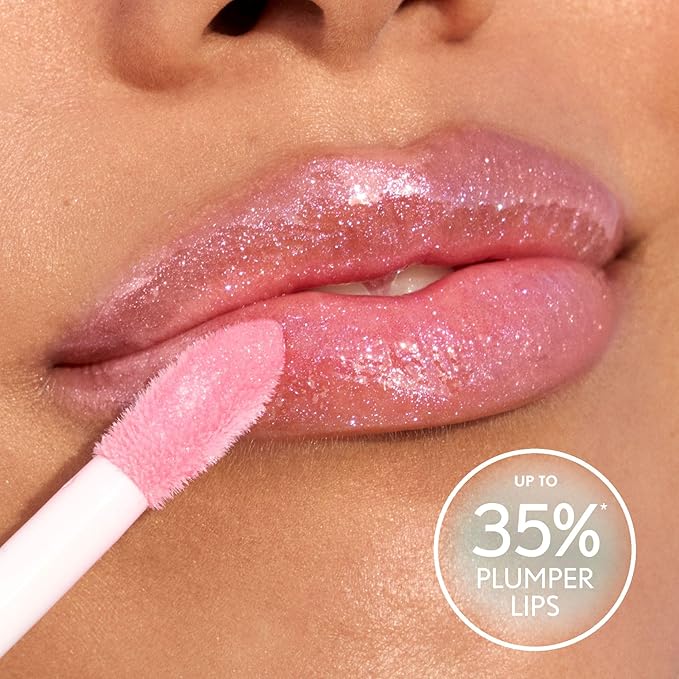 COVERGIRL Clean Fresh Yummy Plumper Lip Gloss, 920 S-Mitten With You, Shiny, Vegan Formula, Easy to Apply, Minty Flavor, 0.33oz