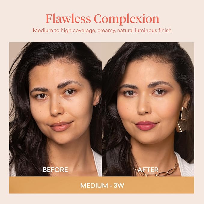 by Sofia Vergara - Ilumina CC Cream SPF 50+ & Ilumina Brush - 100% Mineral Color Correcting Cream + Angled Complexion & Foundation Blending Brush - Tinted moisturizer with spf - 3W Bundle