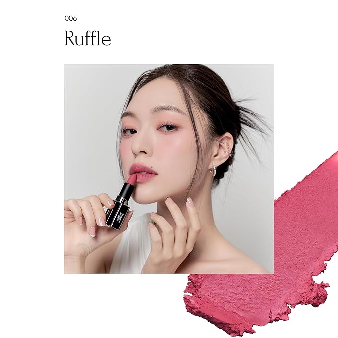 MUZIGAE MANISON City Chic Trio - 06 Ruffle | Objet water 01 Signature & 02 Spicy & Moodwear Blur 06 Ruffle | K-Beauty Lip Stain Matte Lipstick