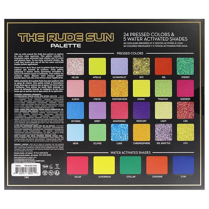 RUDE The Rude Sun Palette by Rude Cosmetics for Women - 1 Pc Palette