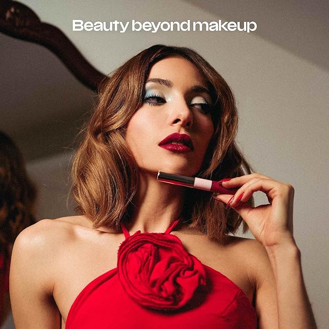 SARELLY CREATIVO LAB | Duo Telenovela Lips Matte & Gloss Lip Kit | Red Lipstick + Non-Sticky Gloss | Vegan Leather Case