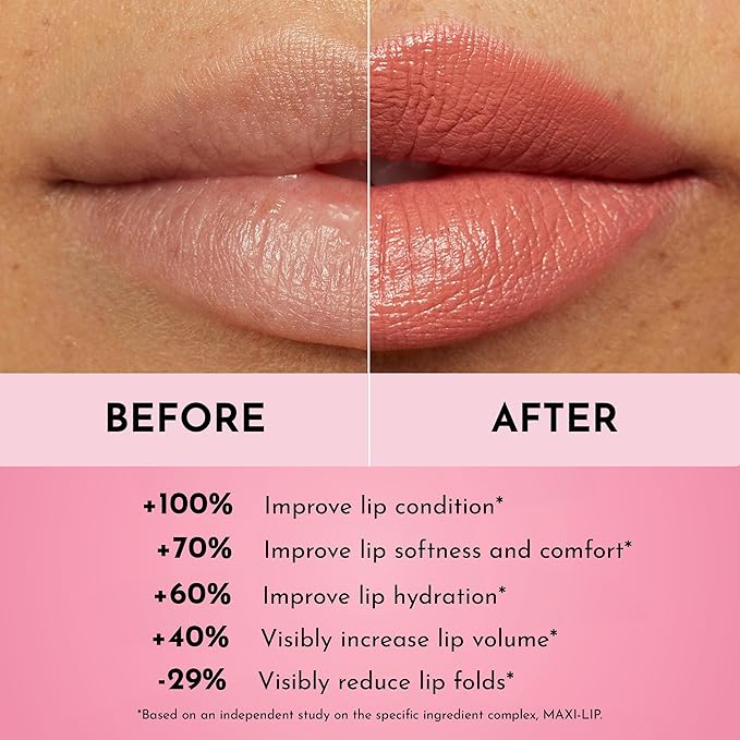 Forget the Filler Lip-Plumping Line-Smoothing Satin Cream Lipstick, Tropic, Pink, 0.1 Ounce