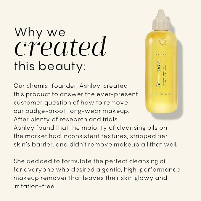 HALEYS Cleansing Oil, VEGAN KOREAN Formula, Removes Waterproof Makeup, Sunscreen, Impurities, Unclog pores, Gentle & Nourishing Makeup Removal with Olive Oil & Vitamin E - All Skin Types (Sensitive)