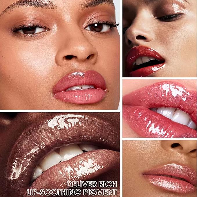 Purple Lip Gloss Lip Plumper Gloss Tinted Glitter Lipgloss Lip Oil Teens Moisturizing Lipstick Lip Balm High Shine And Vegan Plumping Lip Gloss For Women Girls Long-Lasting Dry Lip Care (07)