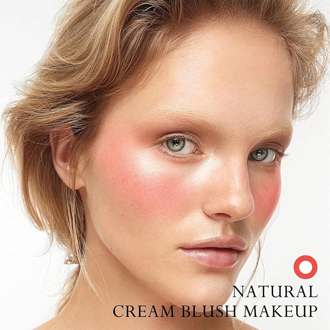Boobeen Cream Blush Stick for Cheek and Lips, Soft and Blendable Natural Flush, Long-Lasting Dewy Blusher Makeup, Multi-Use Blush, Buildable Glow for Face