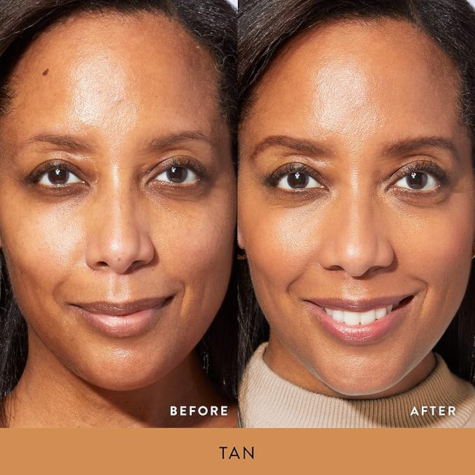 LAURA GELLER NEW YORK Redness Care Kit: Double Take Liquid Foundation, Tan + Ideal Fix Concealer, Tan + Baked Blurring and Setting Powder, Tan/Deep