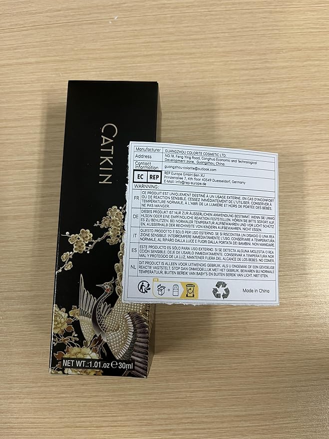 CATKIN Beige Tinted Face Makeup Primer Base Brighten Even Skin Tone Correcting Cream Veil Blur Pores Oil Control Infused with Hyaluronic acid Light Make up for All Skin