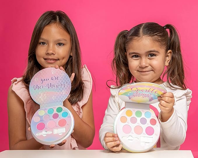 Lip Smacker Sparkle & Shine Eyeshadow Makeup Palette, Mermaid Palette Shimmer | Christmas Make Up Collection | Holiday Present | Gift for Girls