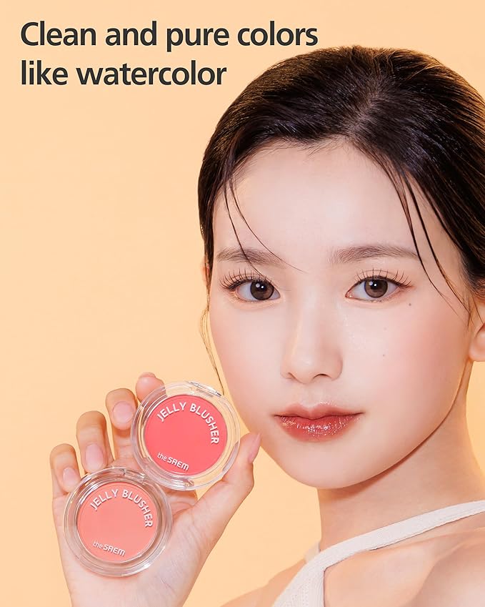 THESAEM Jelly Blusher PP02 Baby Lavender - Velvety Finish Soft Jelly Powder Cheek - Easy Blending Formula- Lightweight, Smooth, Natural Buildable Blusher