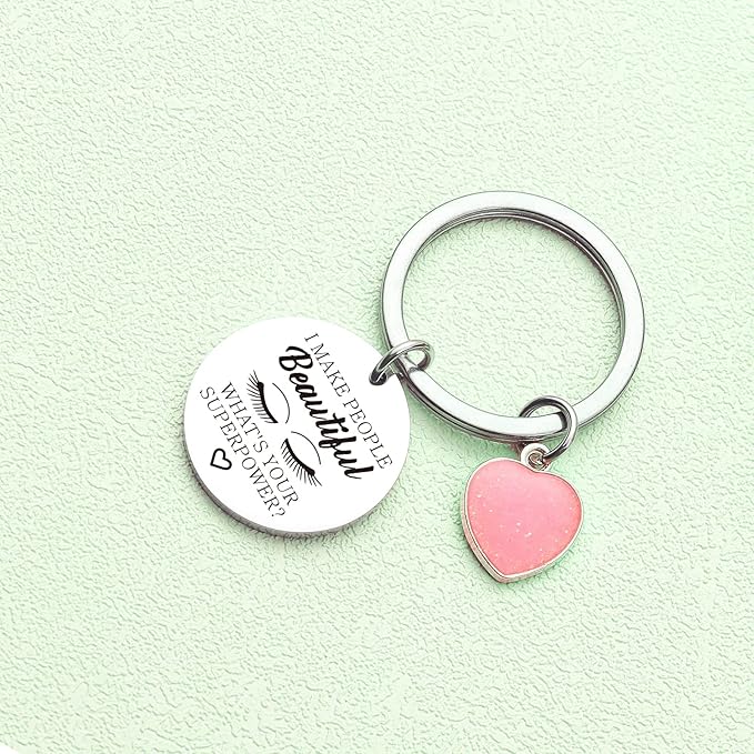 ZNOSVEI Lashes Keychain Lashes Girl Gift Eyelashes Artist Keychain Beautician Gift Makeup Lover Gift