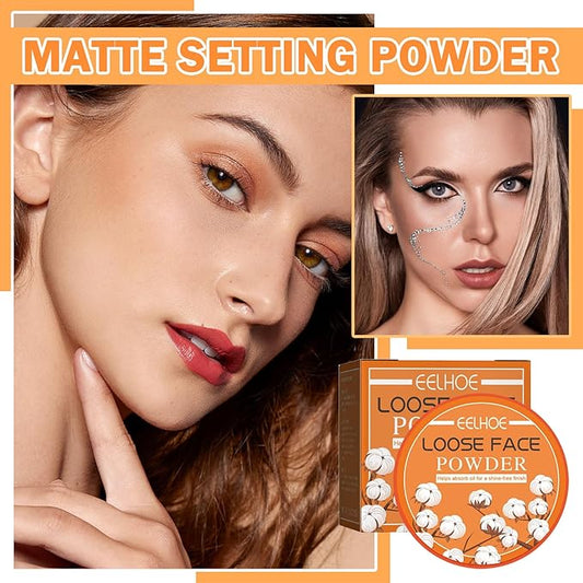 Loose Setting Powder,Translucent Powder Setting Powder Long Lasting Oil Control Loose Face Powder,Lightweight Face Finishing Powder,Even Skin Tone,Waterproof Setting Powder Foundation Makes Skin Downy