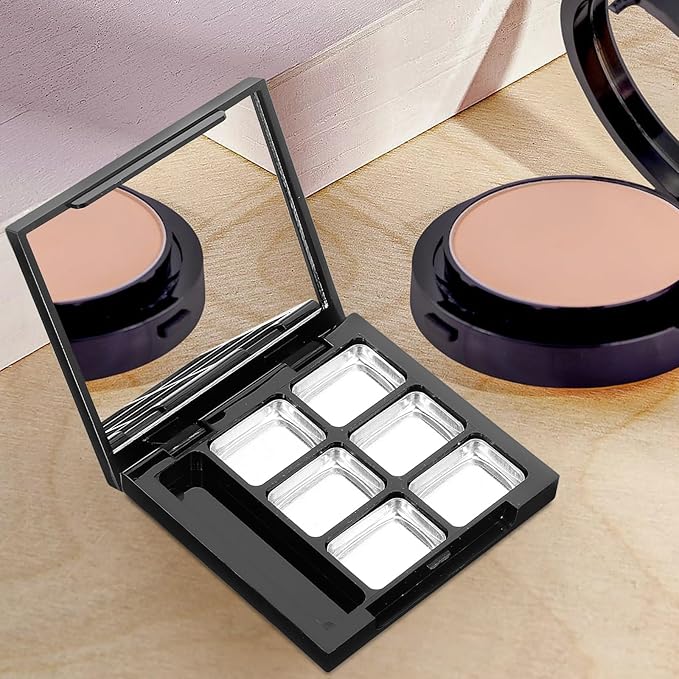 1 Set highlighter empty magnetic palette sample holder Eyeshadow Pallet with Mirror pallet empty eyeshadow pans blush cosmetic Packing box eyeshadow palette