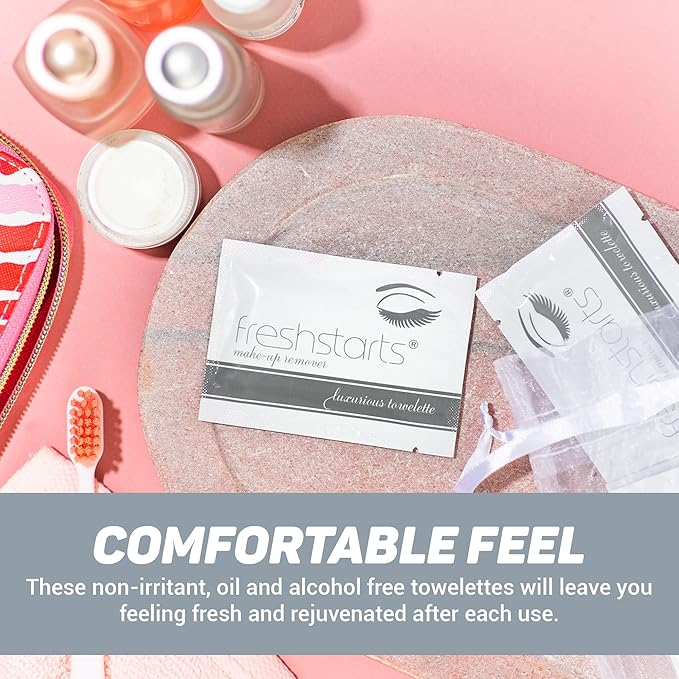 Freshstarts Makeup Remover Facial Cleansing Towelettes - Face Wipes, Facial Skin Care Products - Beauty & Travel Essentials for Women - 300 Pack