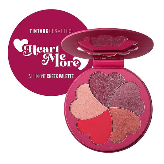 Matte and Highlighter Blush Palette, Cheek Blush Makeup, Bright Pink Blush Powder, Rose Magenta Peach Red, Talc Free