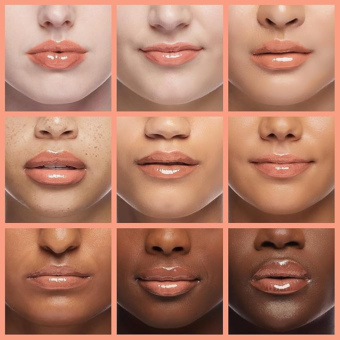 Palladio Lip Gloss, Non-Sticky Lip Gloss, Contains Vitamin E and Aloe, Offers Intense Color and Moisturization, Minimizes Lip Wrinkles, Softens Lips with Beautiful Shiny Finish, Pink Pearl