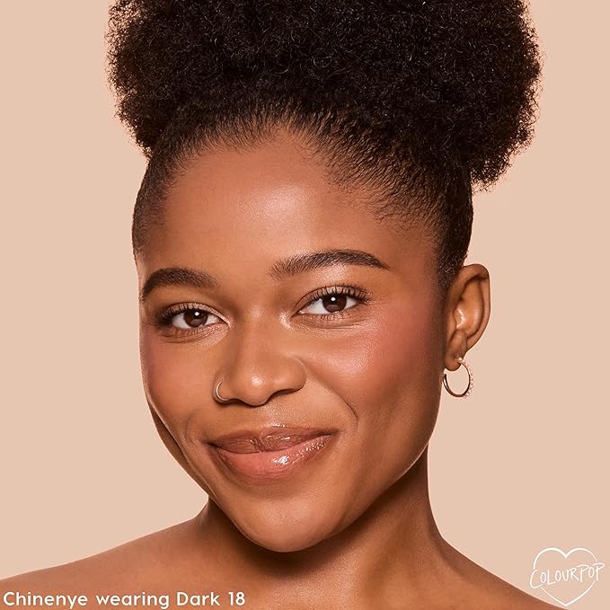 ColourPop Pretty Fresh Tinted Foundation Stick - Balm to Cream Foundation with Light to Medium Coverage - Infused with Hydrating Hyaluronic Acid, Peptides & Niacinamide - Dark 18 (0.29 oz)