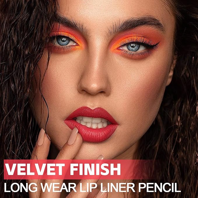 12pcs Lip Liner Pencil Set,High Pigmented Lip Makeup Soft Pencils,Long Wear,Waterproof,Smooth Ultra Fine Lipstick
