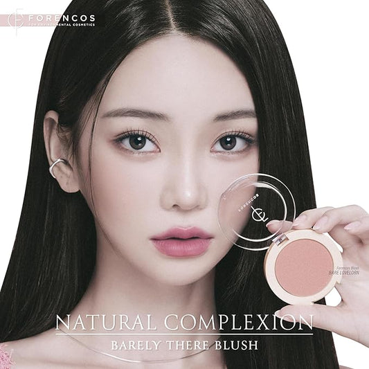 Forencos Matte Blush Set (Puff Included), Long Lasting Korean Blush Power, Zero Sebum Shine, Flawless Finish, Easy Blending, Lightweight & No Cakey Residue (BARE LOVELORN)