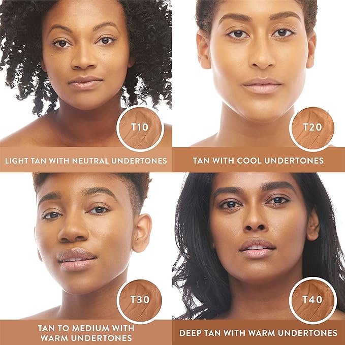Mented Cosmetics Stick Foundation, Concealer & Contour Stick for Dark Skin, Cream Foundation for Black Women Makeup, T30 + Highlighter Bronzing Powder Palette with Vitamin E + A, 0.35oz, Vacay Bundle