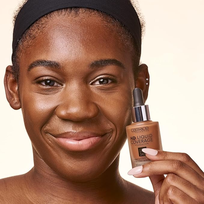 Catrice | HD Liquid Coverage Foundation | High & Natural Coverage | Vegan & Cruelty Free (095 | Deep Mahogany)