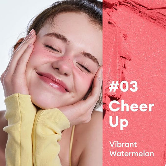 ITY Mood Blush, Creamy Blush Face Makeup,Moisturizing Cheek and Eyes Dual Funtions, Buildable, Matte Finish, Highly Pigment, 0.18 oz (5.2g) in Cheer Up