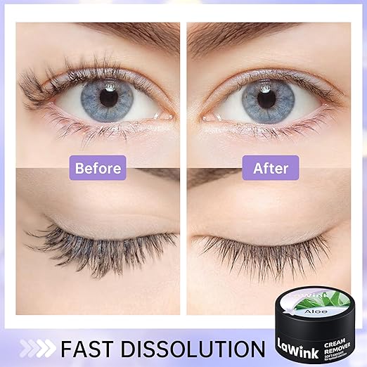 Eyelash Glue Remover Cream 5g Professional Grade Lash Adhesive Remover Sensitive Skin Lash Glue Remover Quickly and Low Irritation Lash Remover Eyelash for Salon Lash (Aloe)