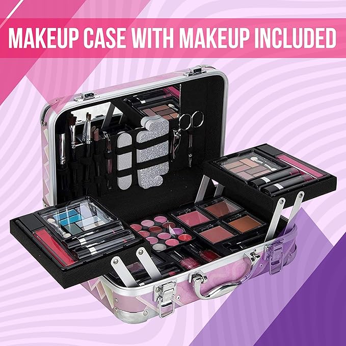Ver Beauty Starter Carry-All Teen Makeup Kit Gift Set, Pink, 1 Count