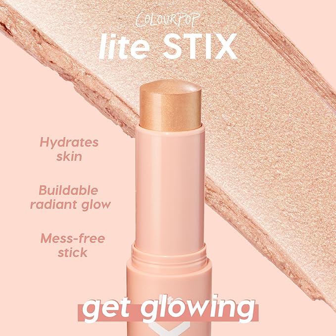ColourPop Lite Stix Cream Highlighter - Blendable Highlighter Makeup with a Luminous, Dewy Finish - Long-Lasting Formula and Easy On-The-Go Application - Molten Hot (0.33 oz)