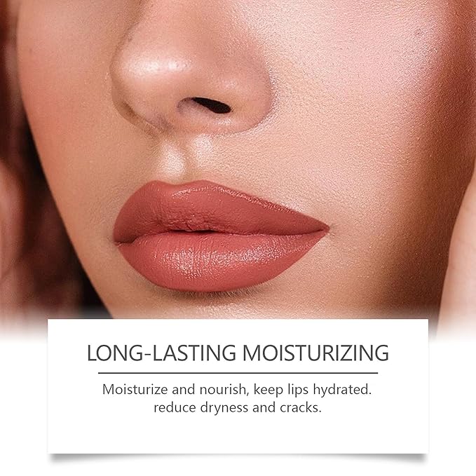 Lip Tint Stain Peel Off - Waterproof Lip Liner Stain, Moisturizing Long-Lasting Lip Stain, Create Natural Lip Color for Women Daily or Special Occasion Use for All Skin Types, #01 Red-Brown