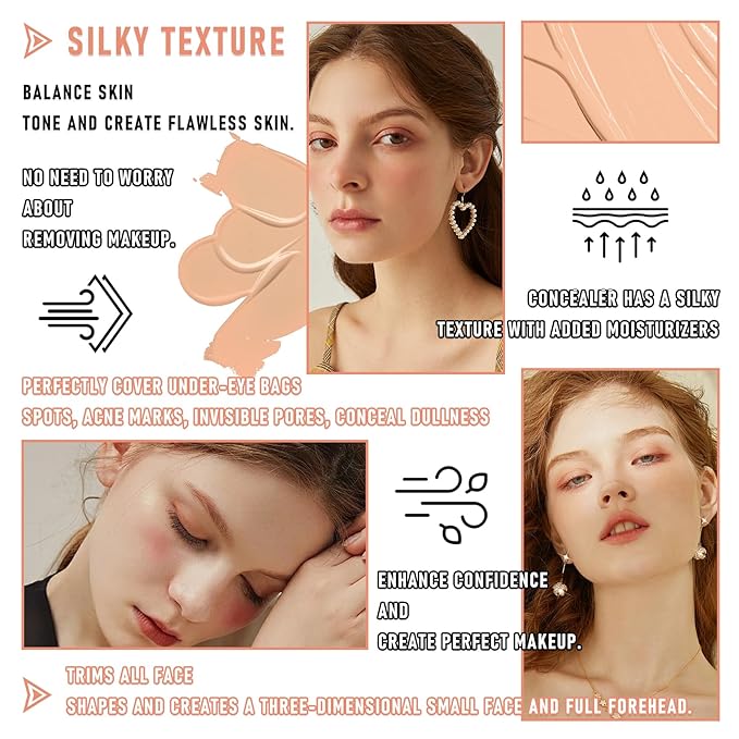 15 Colors Concealer Makeup Palette,Color Corrector Cream Contour Makeup Palette,Full Coverage Face Contouring Foundation,Color Correcting Concealer Palette with Foundation Brush