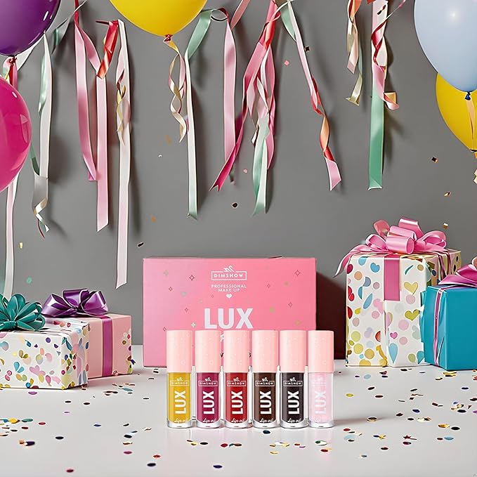 Lip Oil Pack- 6 Colors Lip Glow Oil Set Tinted Plumping Lip Oil Hydrating Transparent Lip Oil, Moisturizing Lip Gloss oil for Girl Lip Care Makeup