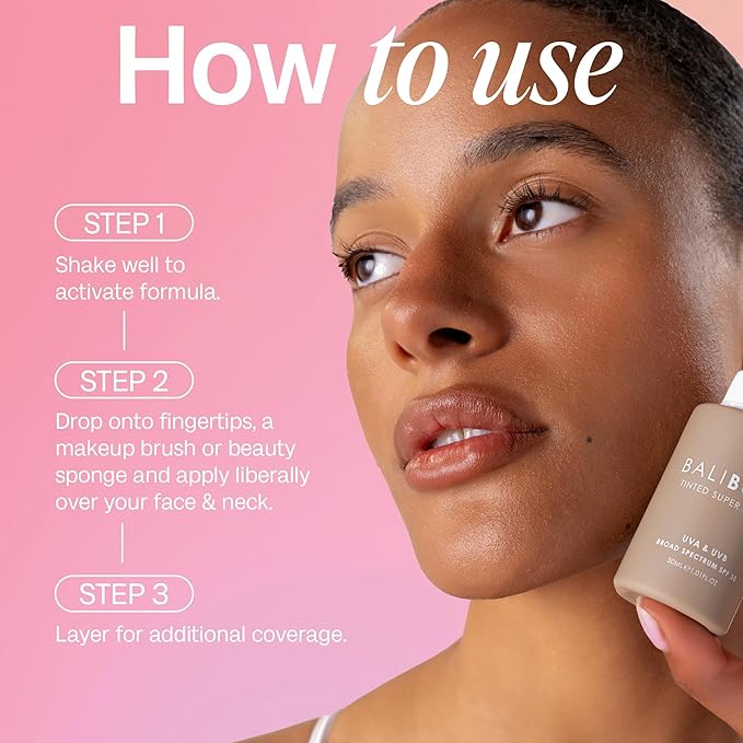 Bali Body Tinted Super Serum SPF30 | Tan Shade Daily Skincare for All Skin Types | Hyaluronic Acid Infused Skin Perfector for Glowing Skin | Vegan, Cruelty Free, Australian Made (30ml/1.01fl oz)