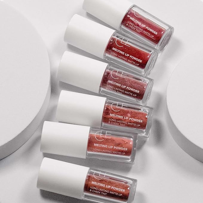 CLE Cosmetics Melting Lip Powder - Tint (Vegan, Cruelty Free, Paraben-Free) With Long-Lasting, Weightless Stain, Usable on Lips, Eyes and Cheeks, Matte Finish (Berry Mauve / 0.07 oz)