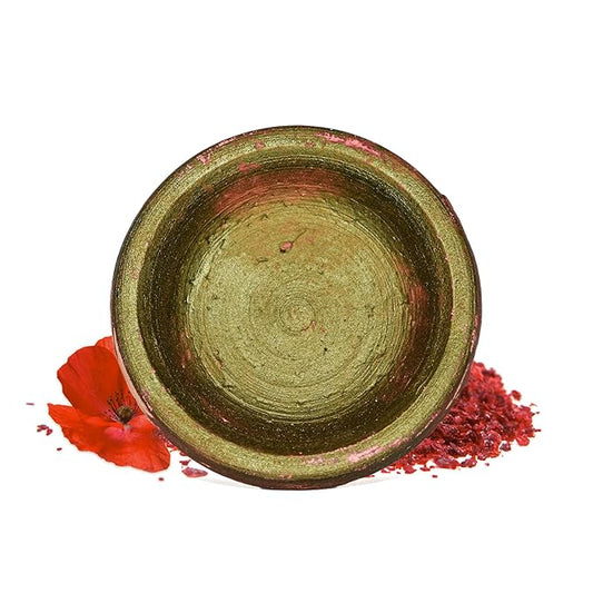 Moroccan Aker Fassi Deep Red Stain & Gloss – Natural, Long-Lasting Lipstick & Cheek Tint with Plant-Based Poppy & Grenadine Peel for Calming, Antioxidant Care