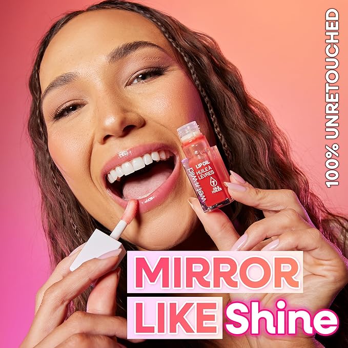 wet n wild Lip Oil - Lightweight, Non-Sticky, Hydrating & Nourishing Formula with 7 Conditioning Oils, Vegan & Cruelty-Free - Cedar Rose