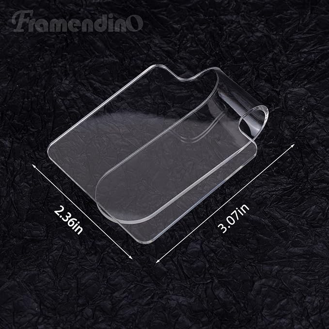 Framendino, 2 Pieces Makeup Palette Acrylic Hand-held Mixing Tray for Foundation, Eyeshadow, Powders, Cosmetics and Nail Art Manicure