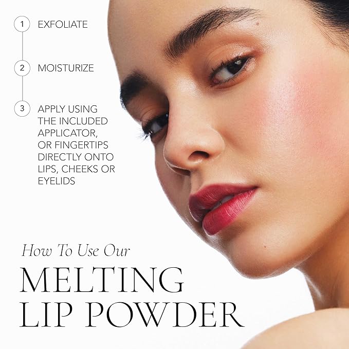 CLE Cosmetics Melting Lip Powder - Tint (Vegan, Cruelty Free, Paraben-Free) With Long-Lasting, Weightless Stain, Usable on Lips, Eyes and Cheeks, Matte Finish (Berry Mauve / 0.07 oz)