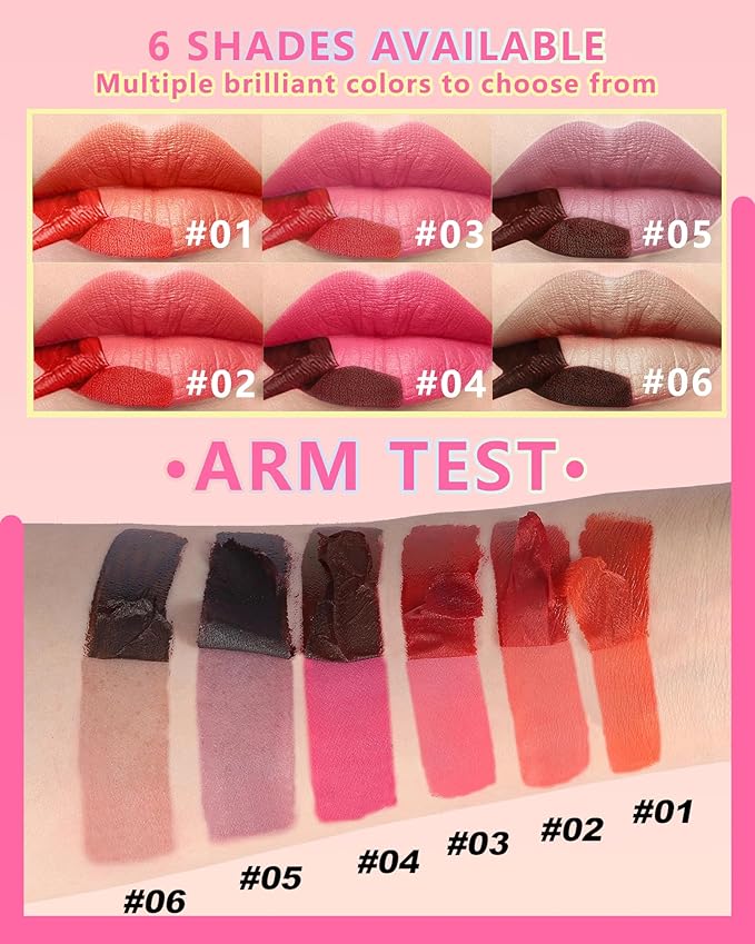 Peel Off Lip Tint Stain Set-3pcs Tattoo Lip Liner Stain Lip Gloss with Matte Finish,Long Lasting Waterproof Nonstick Lipstain Tinted Lipgloss,Mother's Day Makeup Gift Kit for Women Girl-02+04+06