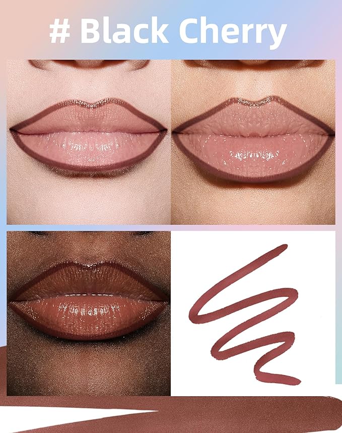 KIMUSE Lip Stain Peel Off, Lip Stain & Liner All In One, Peel Off Lipstains With Tweezer, Waterproof, Long Lasting, Natural Matte Finish