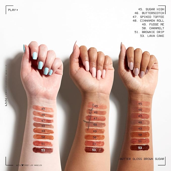 NYX PROFESSIONAL MAKEUP Butter Gloss, Non-Sticky Lip Gloss - Creme Brulee (Natural)