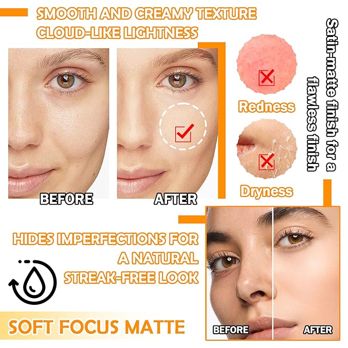 Sunscreen Setting Powder Brush SPF 50 PA++,Matte Translucent Loose Setting Face Powder,Brush On Powder Sunscreen for Face,Long Lasting Oil Control Mineral Brush Makeup Setting Powder