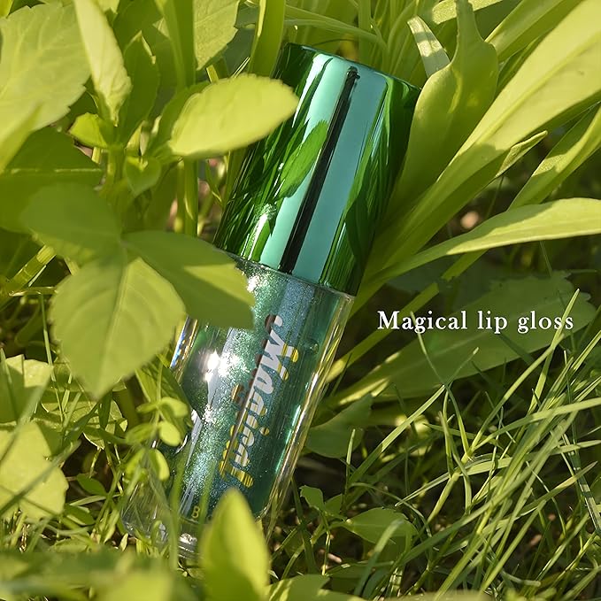 Changing Lip Gloss Non-sticky Moisturizing Lip Oil Gloss Nourishing Shiny Glossy Lipgloss for Lip Care and Dry Lip with Big Brush