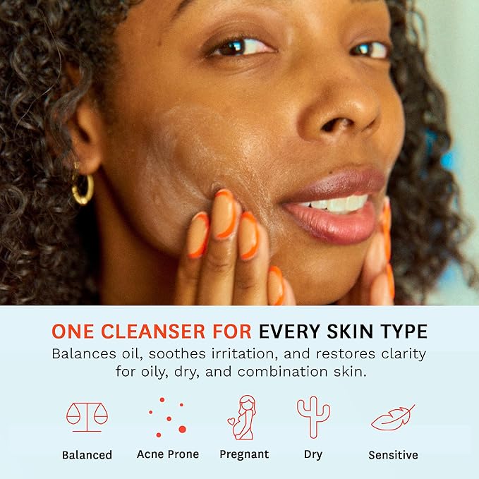 Fig.1 Hydrating Oil Cleanser for Face – Micellar Makeup Remover with Grapeseed & Squalane, Deep Cleansing Oil-Based Formula, Non-Stripping & Refillable, 3.4 oz