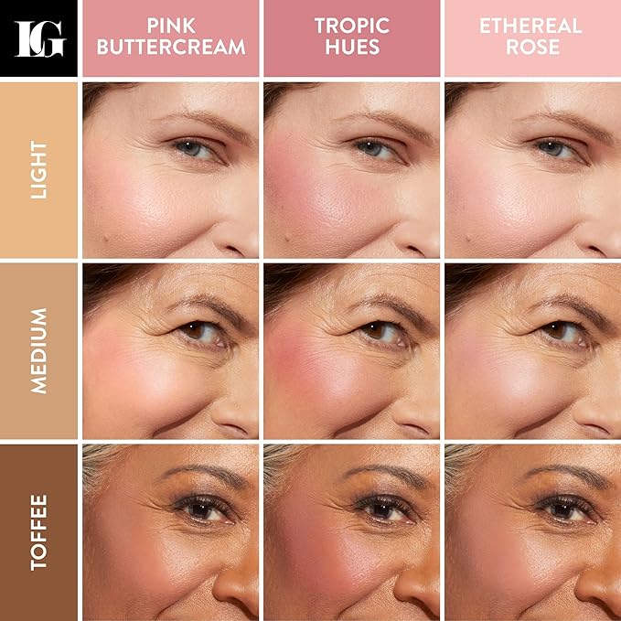 LAURA GELLER NEW YORK Baked to Go Trio: Balance-n-Brighten Foundation, Deep + Blush-n-Balance Blush, Pink Buttercream + Bronze-n-Brighten Bronzer, Deep - Travel Size